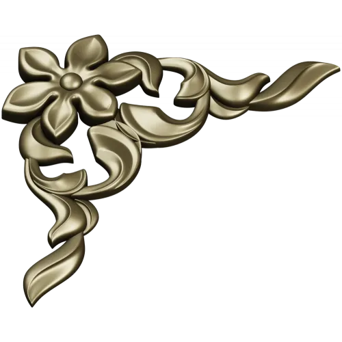Floral Corner Ornament STL for CNC