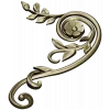 Spiral Floral Corner STL for CNC Milling
