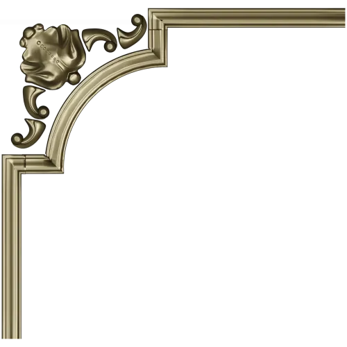 Baroque corner blossom - STL 3D model for CNC router