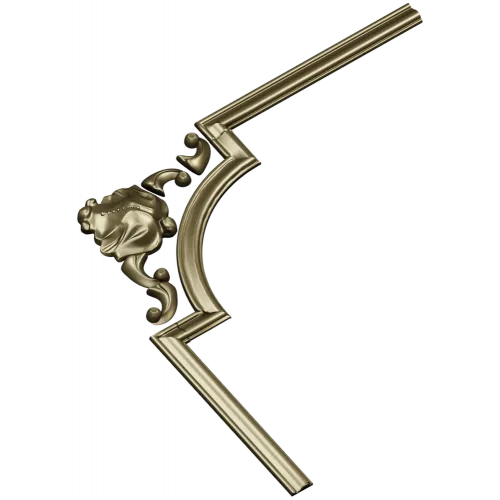 Baroque corner blossom - STL 3D model for CNC router