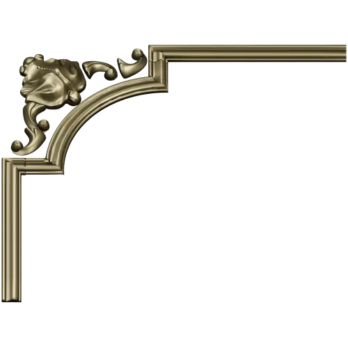 Baroque corner blossom - STL 3D model for CNC router