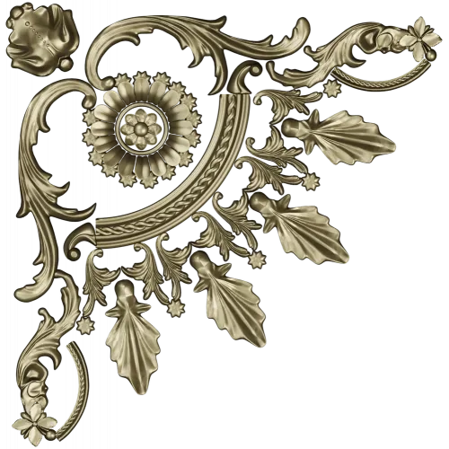 Ornate Rosette Corner STL for CNC