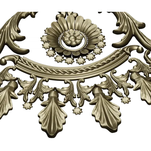 Ornate Rosette Corner STL for CNC