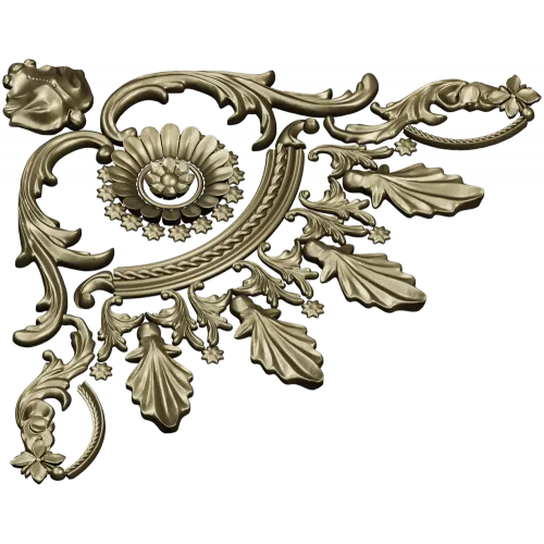 Ornate Rosette Corner STL for CNC