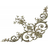 Rococo Floral Corner STL for CNC Carving