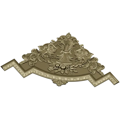 Угловой декор "Флора-акант" - 3D модель STL для ЧПУ
