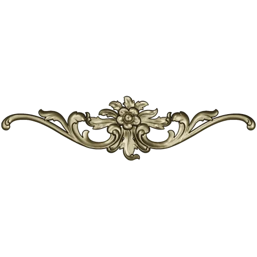 Rococo Floral Cartouche STL 3D Model for CNC