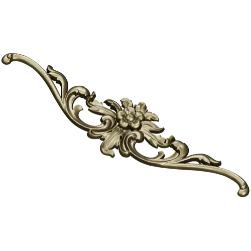 Rococo Floral Cartouche STL 3D Model for CNC