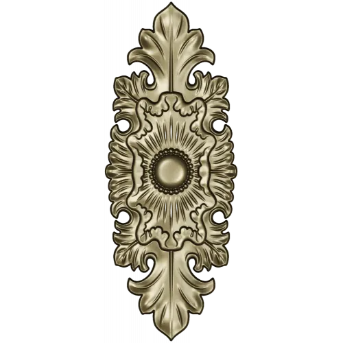 Gilded Acanthus Rosette Decorative Plaque STL