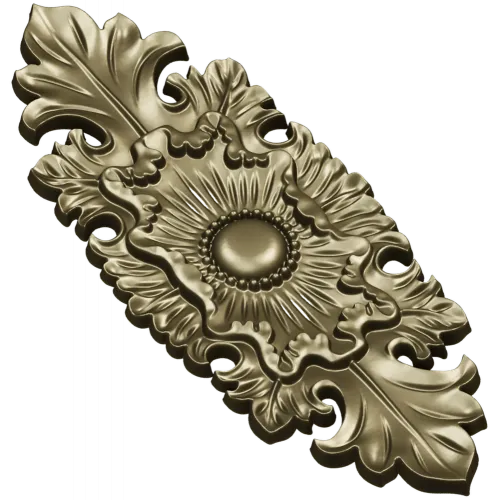 Gilded Acanthus Rosette Decorative Plaque STL