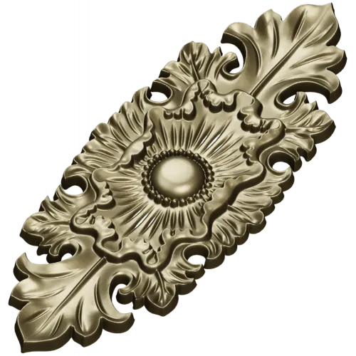 Gilded Acanthus Rosette Decorative Plaque STL