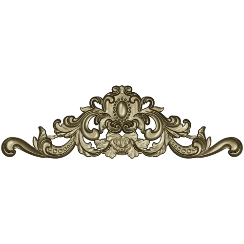 Rococo Cartouche STL 3D Model for CNC Milling