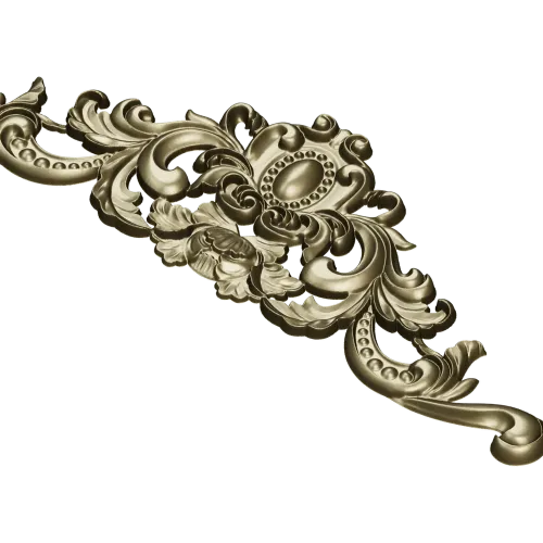 Rococo Cartouche STL 3D Model for CNC Milling