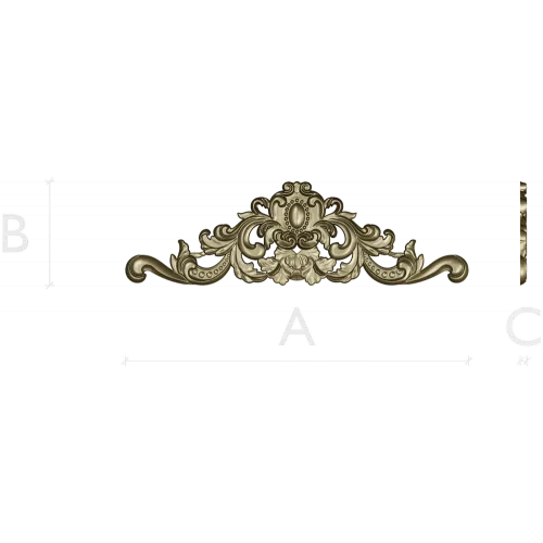 Rococo Cartouche STL 3D Model for CNC Milling