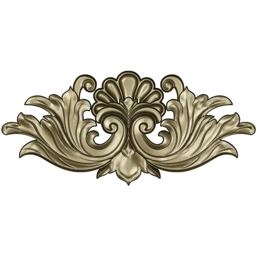 Acanthus Shell Cartouche STL for CNC