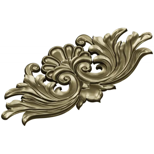 Acanthus Shell Cartouche STL for CNC