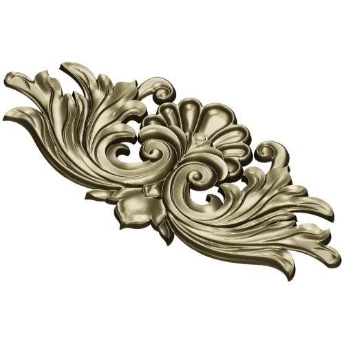 Acanthus Shell Cartouche STL for CNC