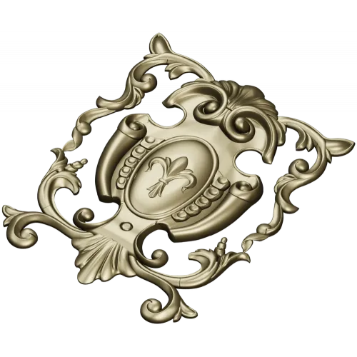 Картуш "Флер" - декоративный барочный картуш (STL для ЧПУ)