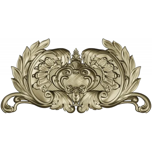 Baroque Acanthus Cartouche - STL 3D Model for CNC Router
