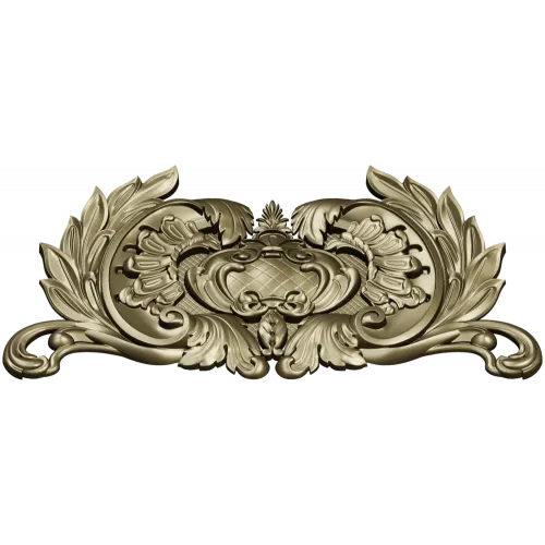 Baroque Acanthus Cartouche - STL 3D Model for CNC Router