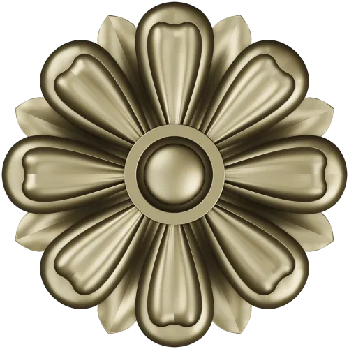 Classic Floral Rosette STL for CNC Milling