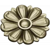 Classic Floral Rosette STL for CNC Milling
