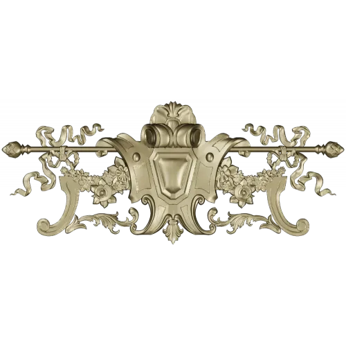 Baroque Cartouche 3D STL for CNC Router