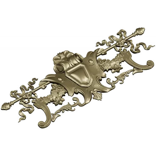 Baroque Cartouche 3D STL for CNC Router