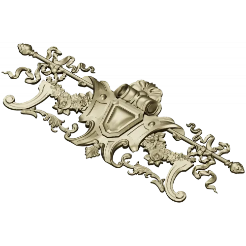 Baroque Cartouche 3D STL for CNC Router
