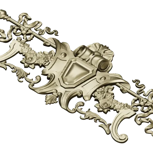 Baroque Cartouche 3D STL for CNC Router