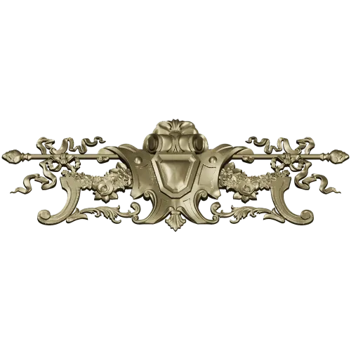 Baroque Cartouche 3D STL for CNC Router