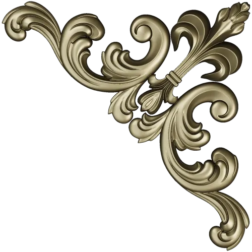 Baroque Acanthus Corner STL