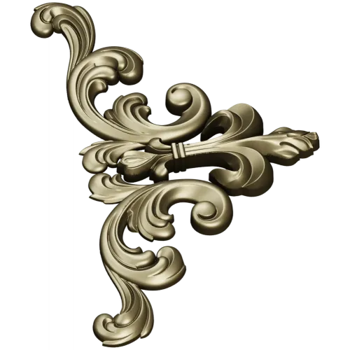 Baroque Acanthus Corner STL