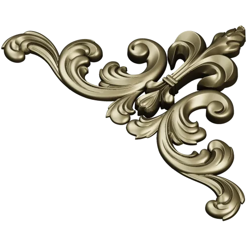 Baroque Acanthus Corner STL
