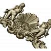Shell Maidens Cartouche - STL 3D model for CNC milling