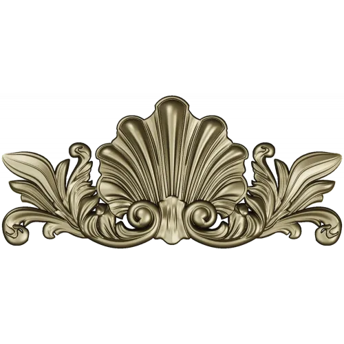 Shell & Acanthus Central Ornament - 3D STL for CNC