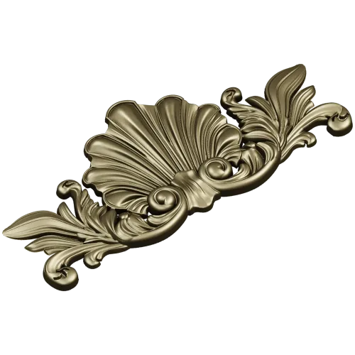 Shell & Acanthus Central Ornament - 3D STL for CNC