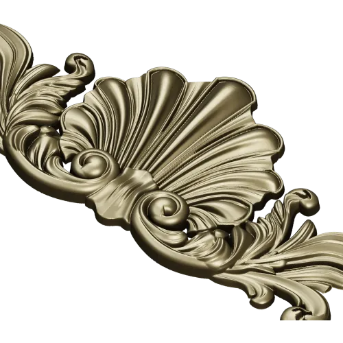 Shell & Acanthus Central Ornament - 3D STL for CNC