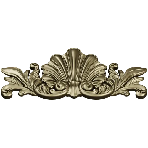 Shell & Acanthus Central Ornament - 3D STL for CNC