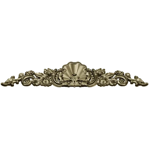 Резная накладка "Ракушечный картуш Рококо" - STL 3D модель для ЧПУ