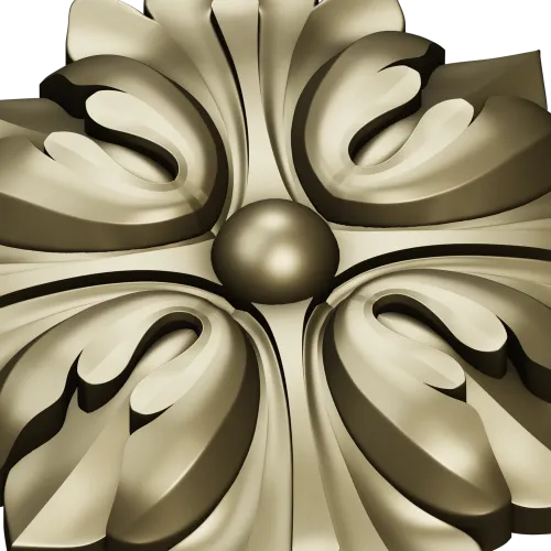 Флоральный медальон - 3D модель STL для ЧПУ