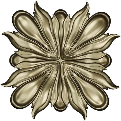Ornate Floral Rosette - STL 3D Model for CNC Carving