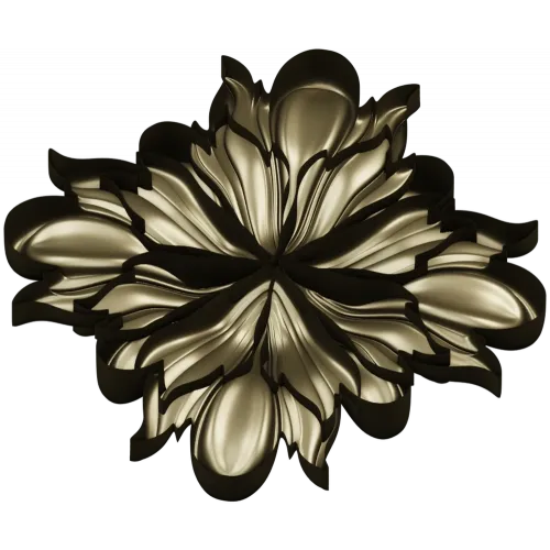 Ornate Floral Rosette - STL 3D Model for CNC Carving