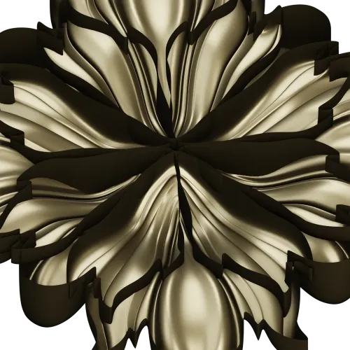 Ornate Floral Rosette - STL 3D Model for CNC Carving