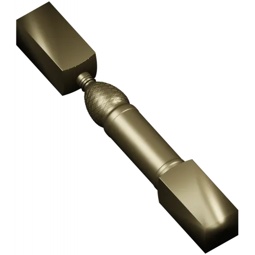 Мебельная ножка с рельефной "ананасной" вставкой - STL для ЧПУ
