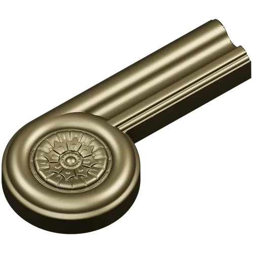 Fluted Rosette Terminal - STL 3D model for CNC