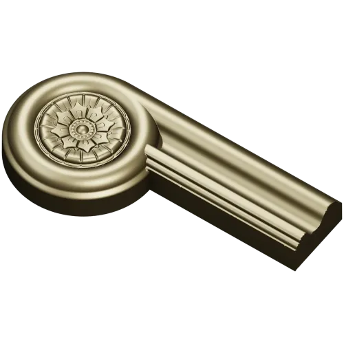 Fluted Rosette Terminal - STL 3D model for CNC