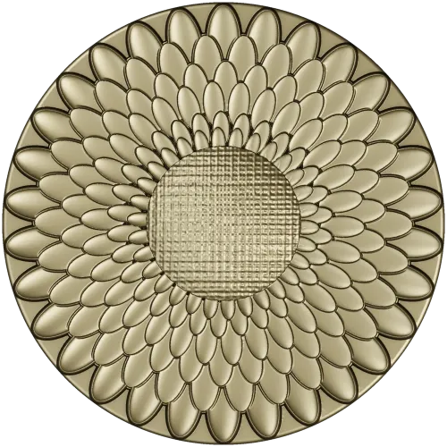 Sunflower Rosette - High-Relief STL 3D Model for CNC