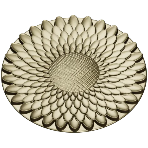 Sunflower Rosette - High-Relief STL 3D Model for CNC