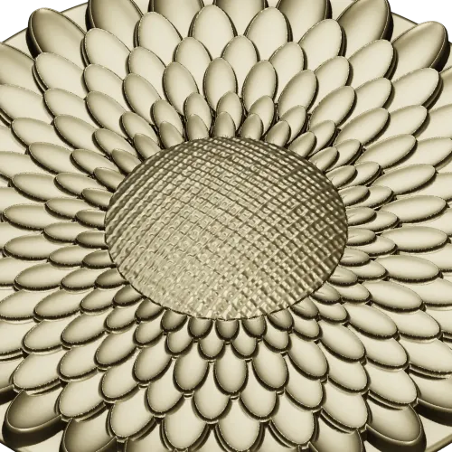 Sunflower Rosette - High-Relief STL 3D Model for CNC